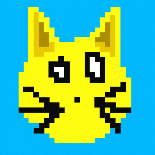 Pixel Cat portrait